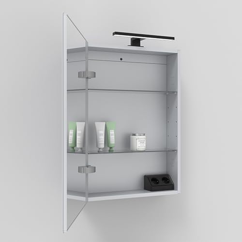 Kalb Avena angewinkelte 2-fach Steckdosenleiste Schwarz für Möbel & Badezimmer