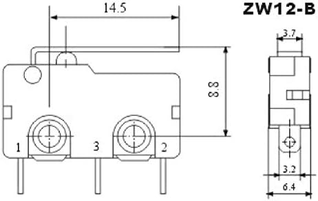 MC POWER Microschalter | Reliablere 3-polige Schaltknöpfe für Elektronik und Geräte | Zuverlässige 250V/5A federter Tast