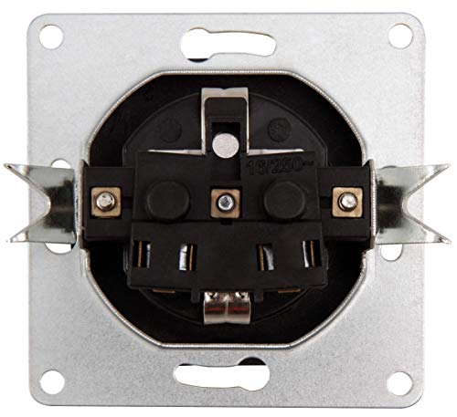 McPower FLAIR 250V~/16A 1-fach Anthrazit Matt Schraubanschluss Schutzkontakt-Steckdose